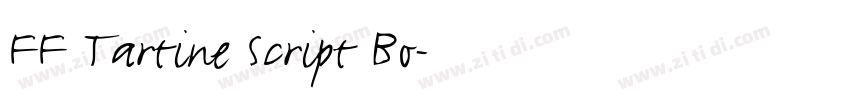 FF Tartine Script Bo字体转换
